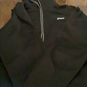 Black ASICS zipper up with hood